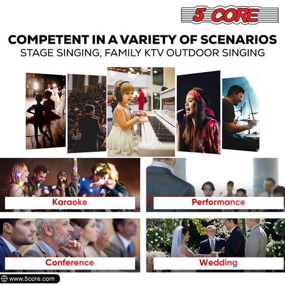 5Core XLR Microphone Dynamic Mic Karaoke Singing Studio Mics Handheld Microfono - Picture 5 of 9